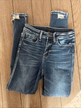 Flying Monkey Distressed skinny Jeans in Blue Wash